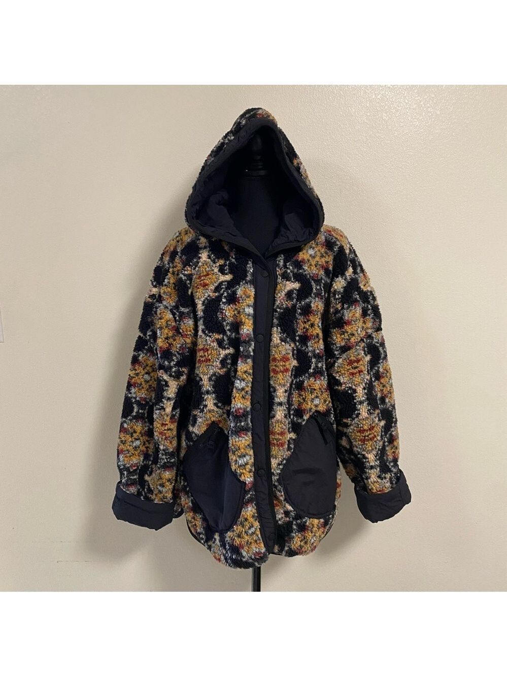 Free People Movement Jacket Womens Size Large jacquard Elevation Hooded Jacket